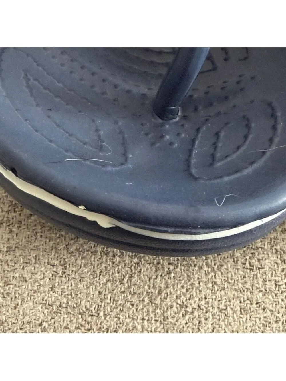 LUFFYMOMO navy Mens Arch Support Sport Toe-Post Flip Flop Thong sz 42 men’s NWOT